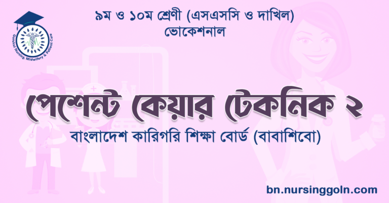 পেশেন্ট কেয়ার টেকনিক ২ এসএসসি ও দাখিল, ভোকেশনাল, বাবাশিবো সূচি