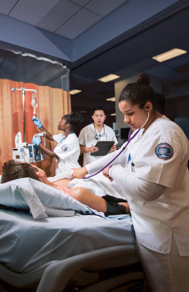 Students in CSUF’s Nursing Simulation Center
